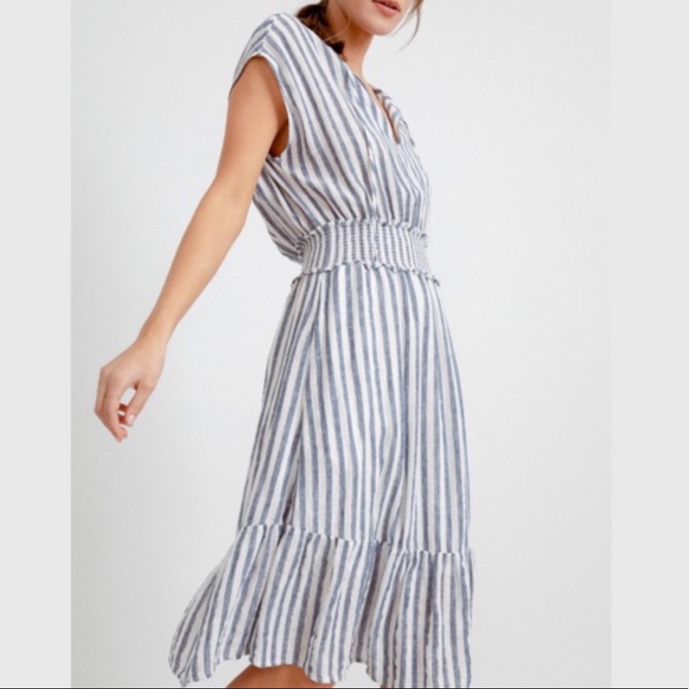 Rails Ashlyn Rio Blue & White Midi Dress